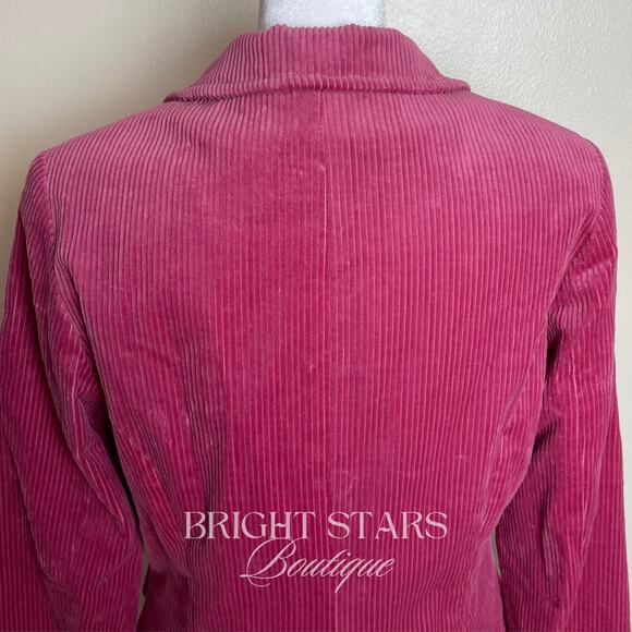 Rare Pink Corduroy Blazer Jacket ASO Lorelai Gilmore Girls Bright Colorful - Picture 10 of 12